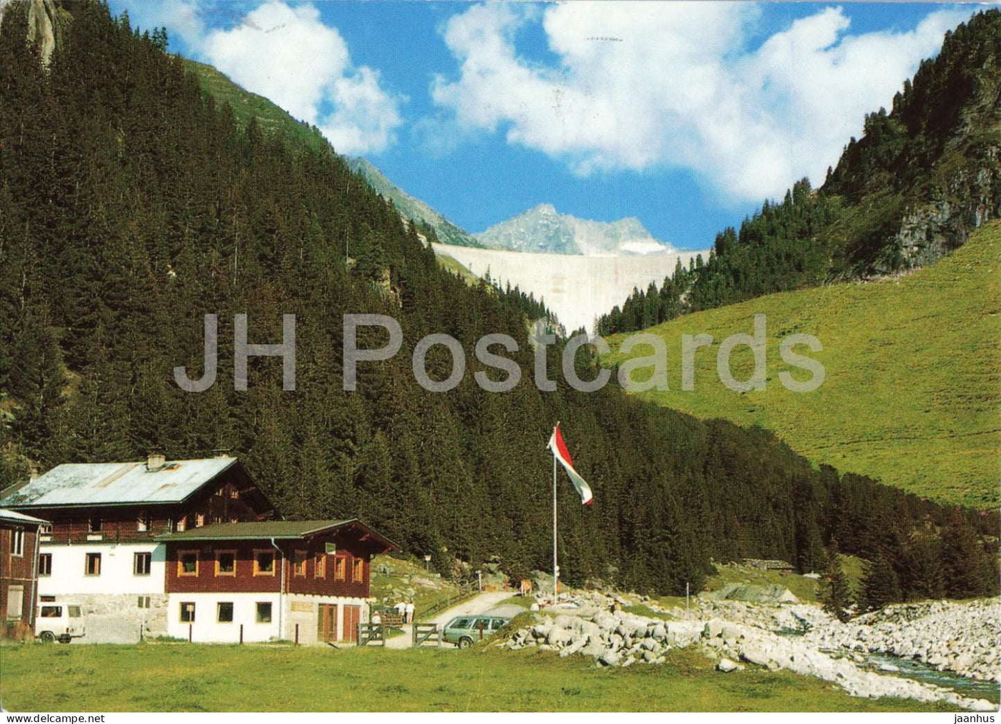 Alpengasthof Barenbad 1450 m im Zillergrund - mountain inn - valley - F 470 - 1995 - Austria - used - JH Postcards