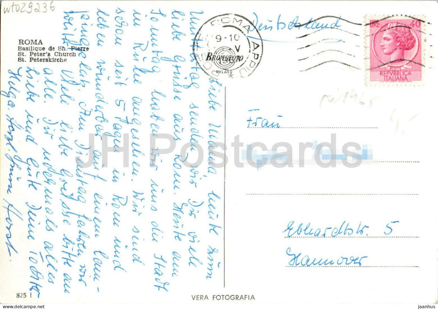 Rome - Roma - Basilica di S. Pietro - Petersdom - Vatikan - 825 - 1967 - Italien - gebraucht