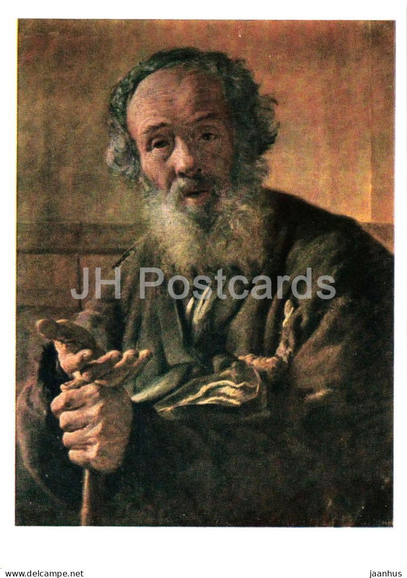 painting by Vasily Tropinin - The Old Beggar - man - Russian art - 1962 - Russia USSR - unused - JH Postcards