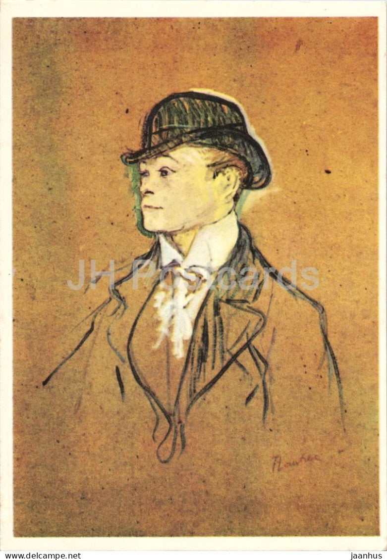 drawing by Henri de Toulouse-Lautrec - Stable Boy - Kopf eines Stallburschen - French art - 1964 - Germany DDR - unused - JH Postcards