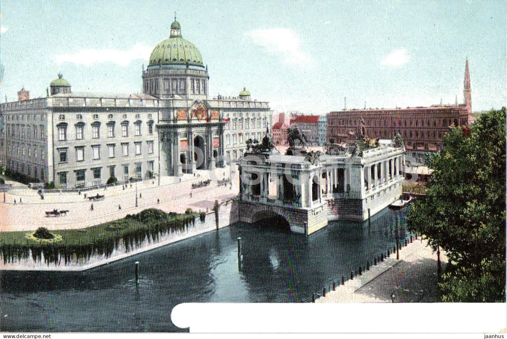 Berlin - Stadtschloss - City Palace - river - old postcard - Germany - unused - JH Postcards