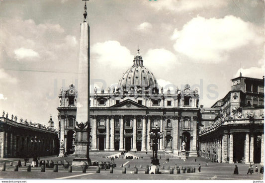 Rome - Roma - Citta del Vaticano - S. Pietro - St. Peters Basilica - 5719 - old postcard - 1958 - Italy - used - JH Postcards