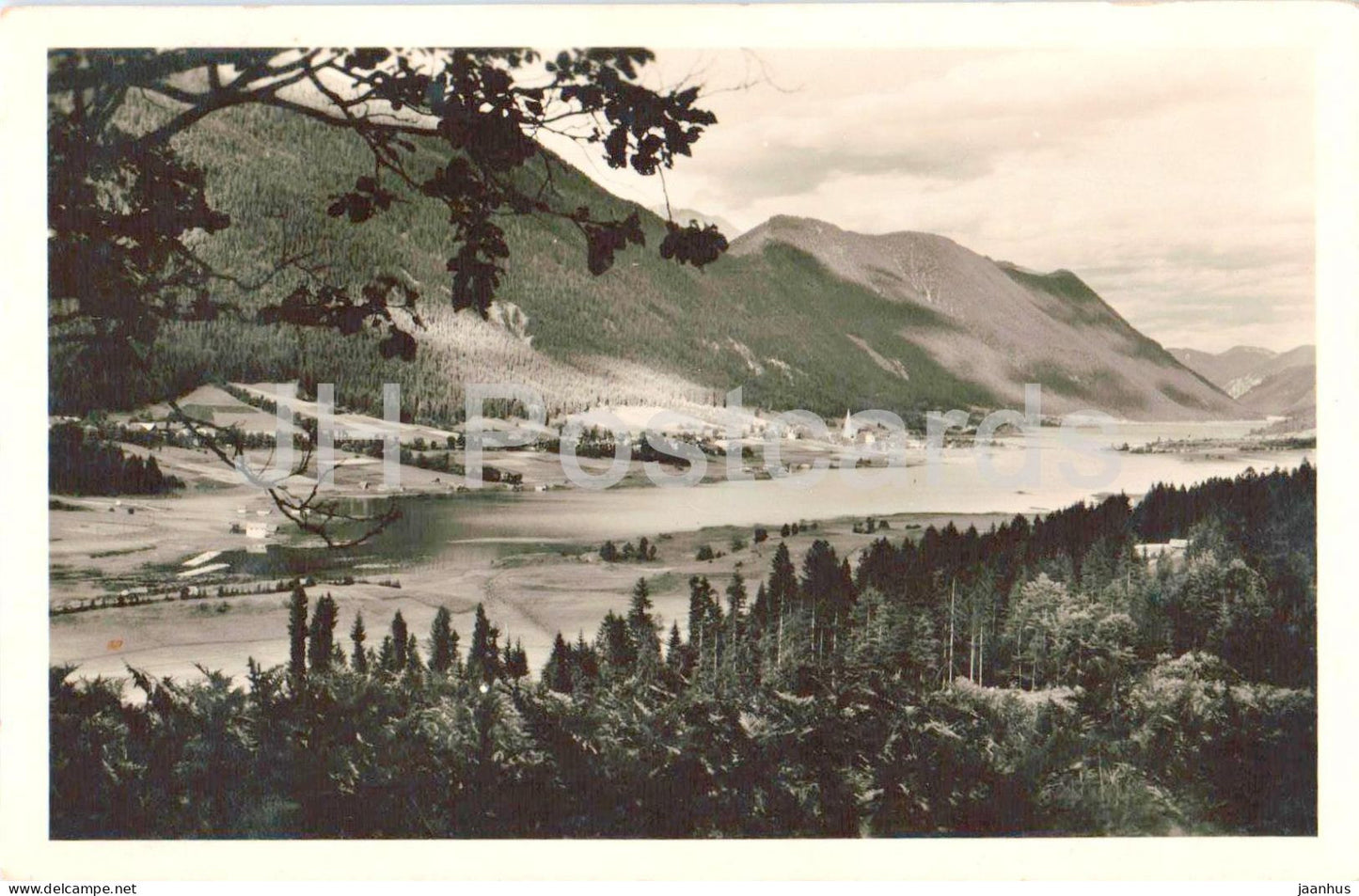 Der Weissensee Karnten - lake - village - 67 - old postcard - 1938 - Austria - used - JH Postcards