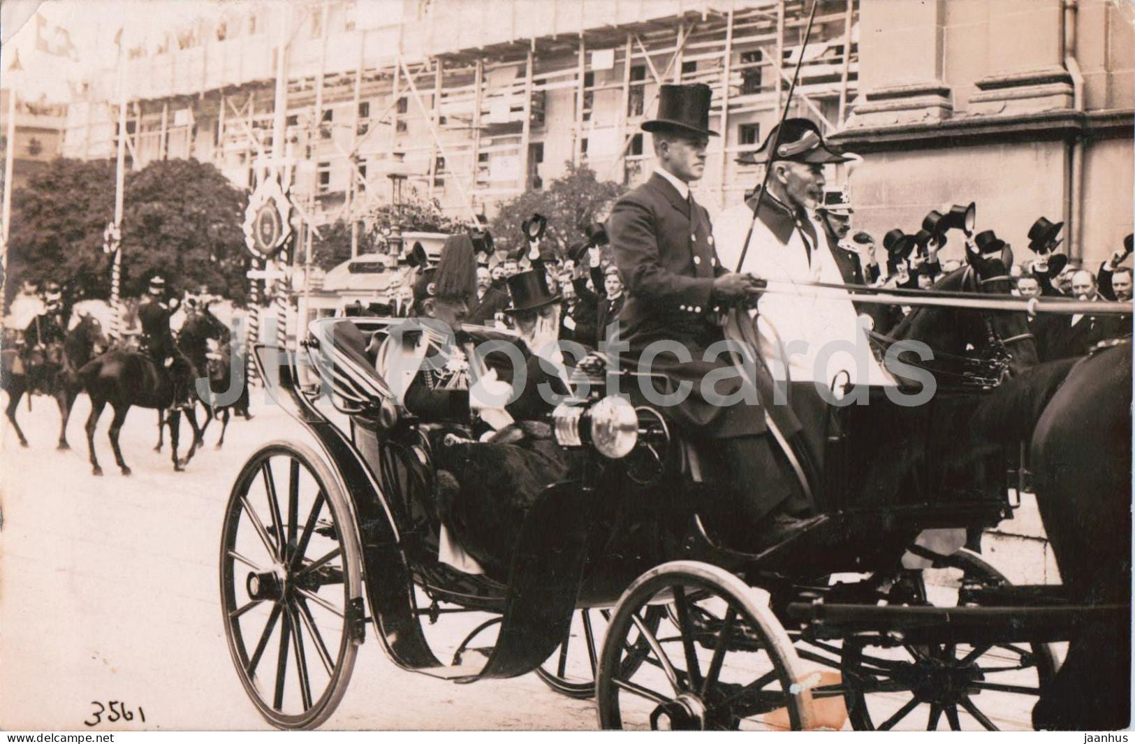 Kaiser Wilhelm II in Bern 6. september 1912 Emperor President Forrer - horse - old postcard - 1912 - Switzerland - used - JH Postcards