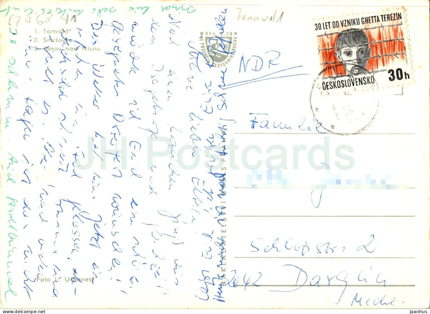 Jizerske Hory - Tanvald - Smrzovka - Tanvald nad Nisou - multiview - Czech Republic - Czechoslovakia - used