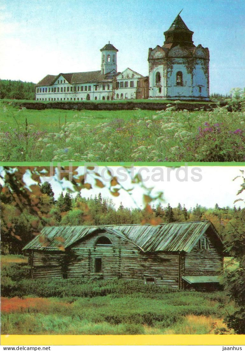 Solovetsky Anzer Island - Trinity Church - Outbuildings - postal stationery - 1989 - Russia USSR - unused - JH Postcards