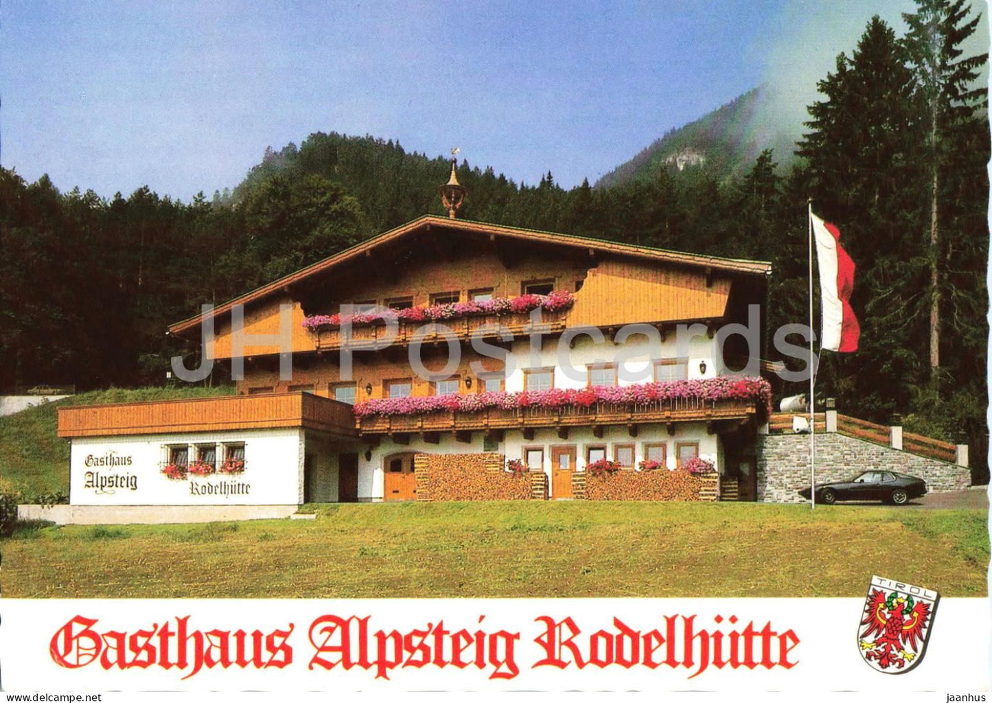 Gasthaus Alpsteig - Rodelhutte - Vomp - Tirol - mountain inn - 1995 - Austria - used - JH Postcards