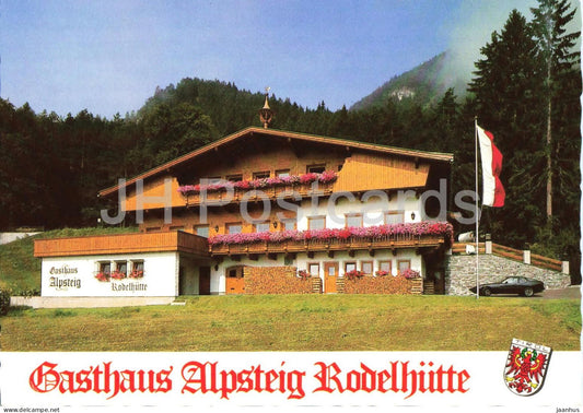 Gasthaus Alpsteig - Rodelhutte - Vomp - Tirol - mountain inn - 1995 - Austria - used - JH Postcards
