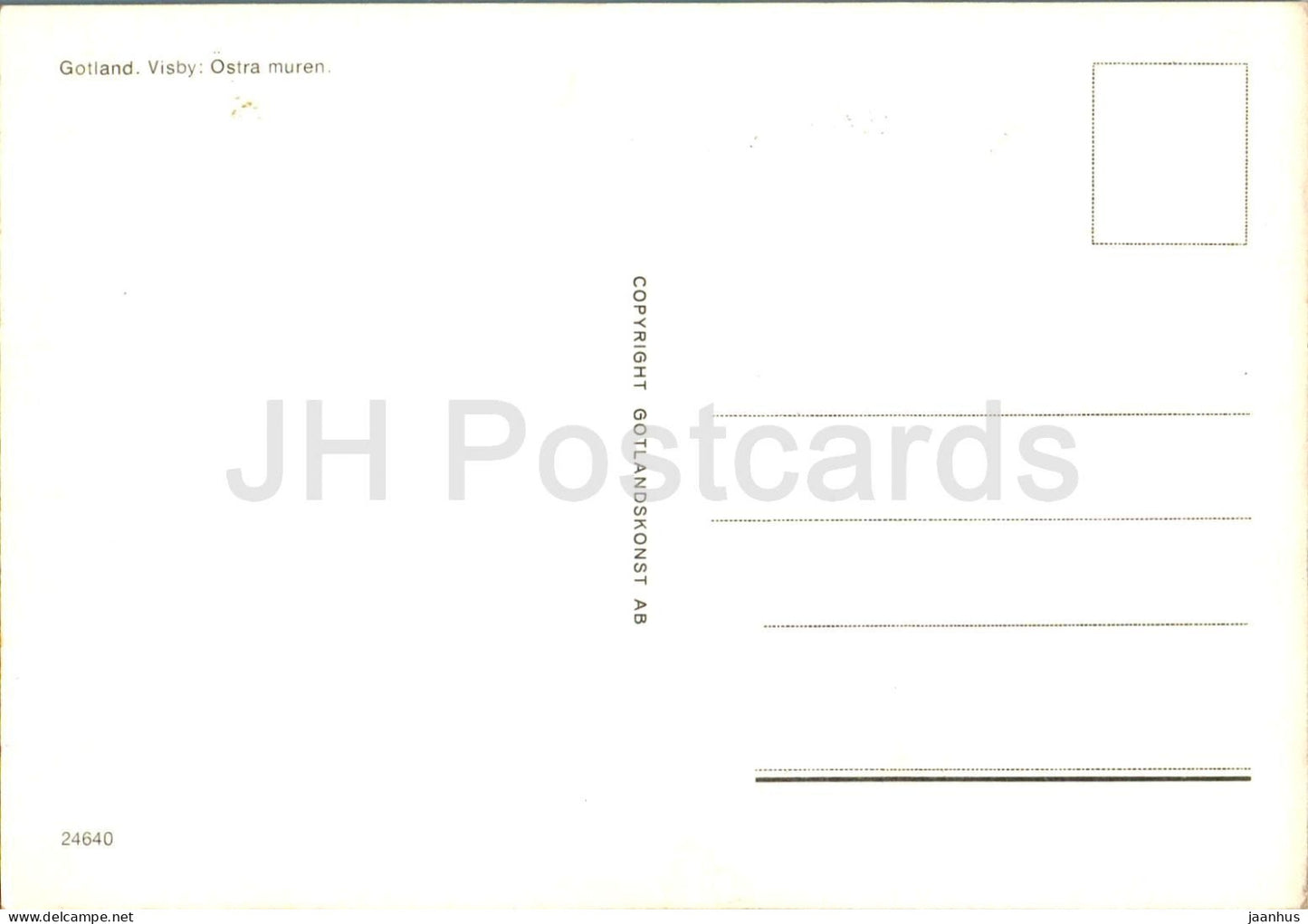 Visby - Ostra muren - Gotland - cathédrale - 24640 - Suède - inutilisé 