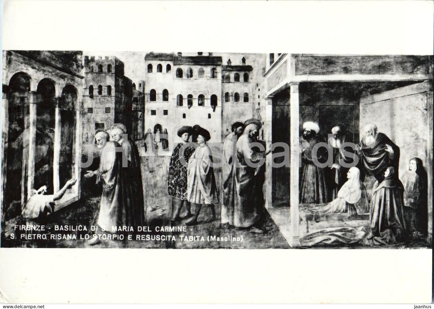 Firenze - Florence - St. Peter Healing the Cripple and the Resurrection of Tabitha - old postcard - Italy - unused - JH Postcards
