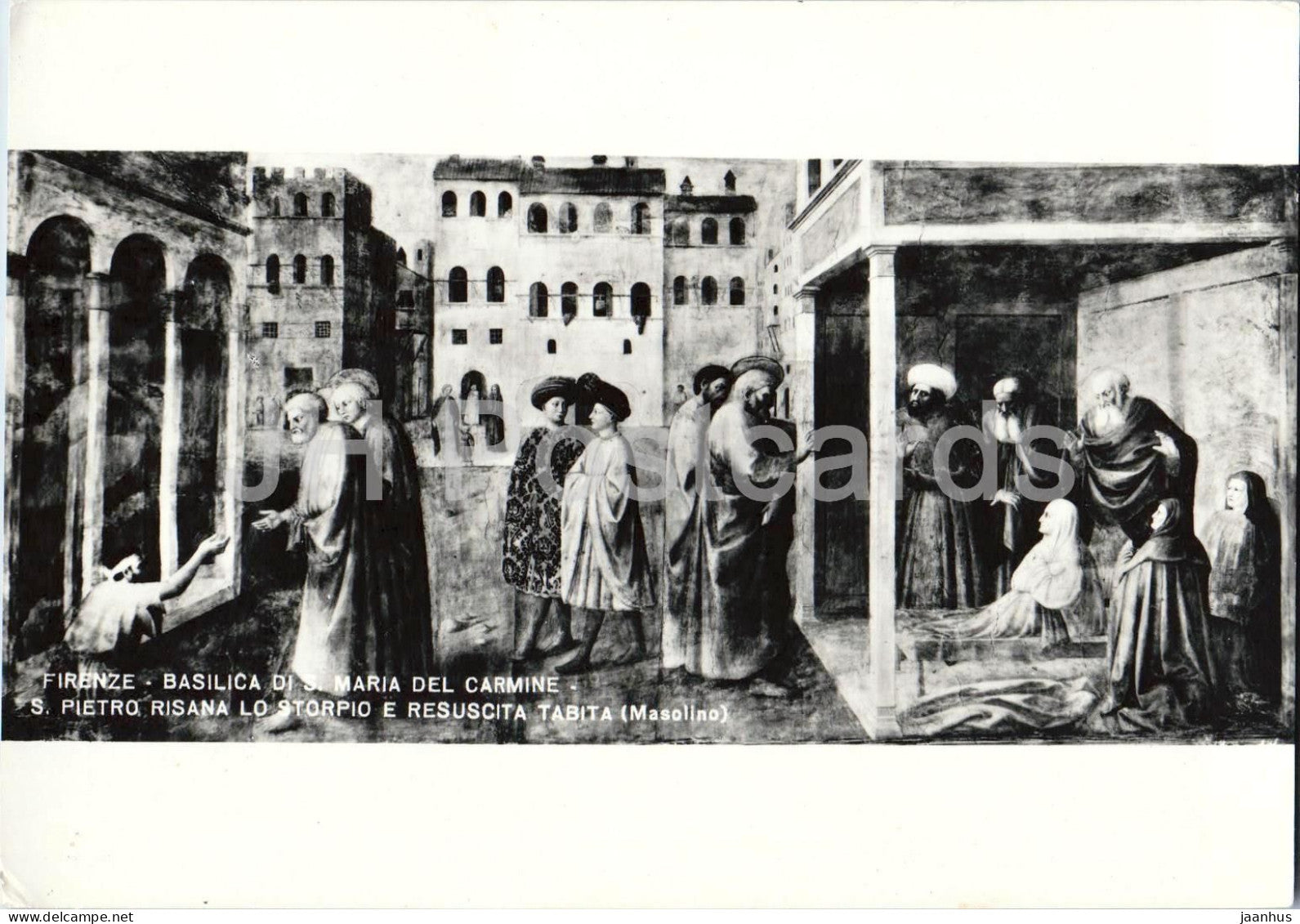 Firenze - Florence - St. Peter Healing the Cripple and the Resurrection of Tabitha - old postcard - Italy - unused - JH Postcards