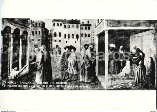 Firenze - Florence - St. Peter Healing the Cripple and the Resurrection of Tabitha - old postcard - Italy - unused - JH Postcards