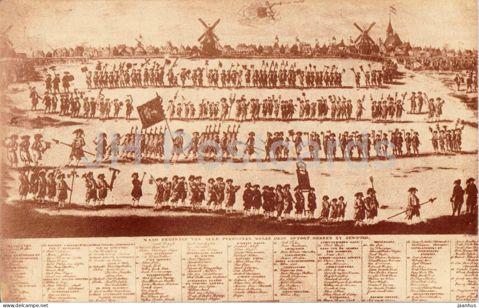 Optogt Crommenie - Procession to Krommenie on March 8 1788 - village of Crommia - old postcard - Netherlands - unused - JH Postcards