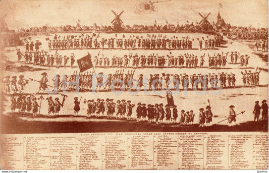 Optogt Crommenie - Procession to Krommenie on March 8 1788 - village of Crommia - old postcard - Netherlands - unused - JH Postcards