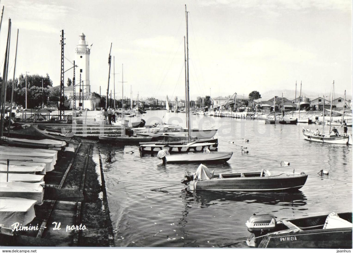Rimini - Il porto - The harbour - port - lighthouse - boat - yacht - 277 - old postcard - Italy - unused - JH Postcards