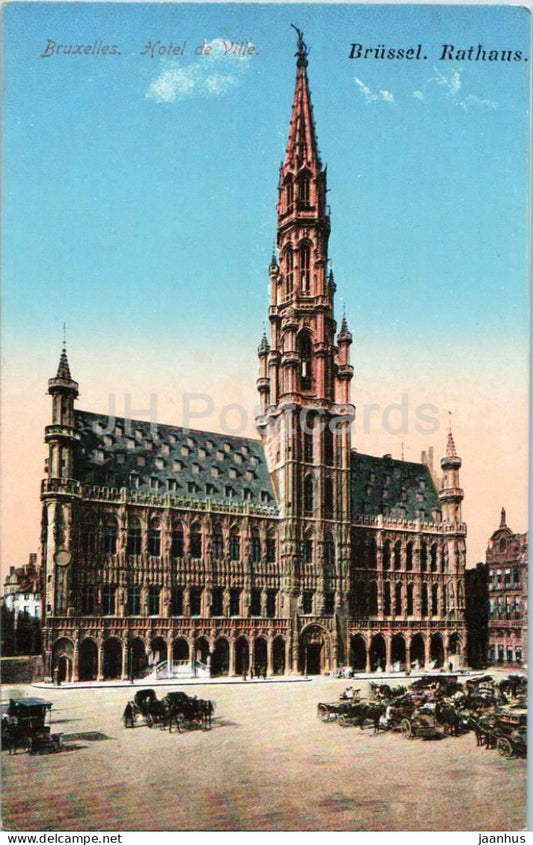 Bruxelles - Brussels - Hotel de Ville - Town Hall - SUSO - old postcard - Belgium - used - JH Postcards