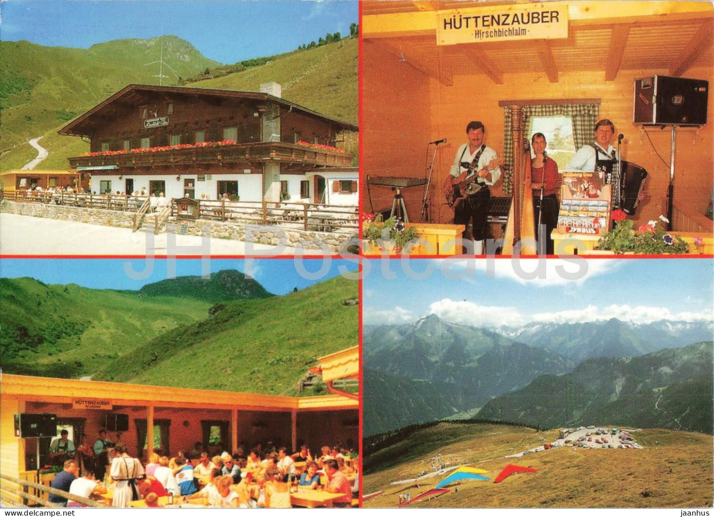 Alpengasthof Hirschbichlalm 1840 m - Zillertaler Hohenstrasse - mountain inn - band - F1520 - 1994 - Austria - used - JH Postcards