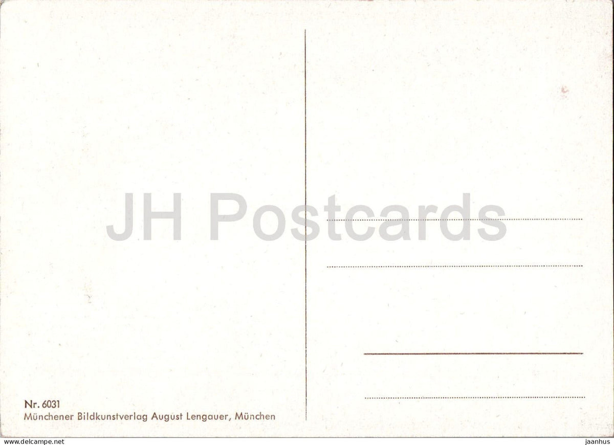 Christmas greeting card - Munchen in winter - Frohe Weihnachten und ein gutes Neues Jahr - 1950s - Germany - unused