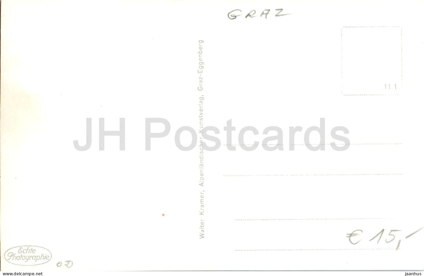 Graz - Gasthaus Zur Rose - Witshaus - Inn - Quellengasse 68 - photo - carte postale ancienne - années 1930 - Autriche - utilisé 