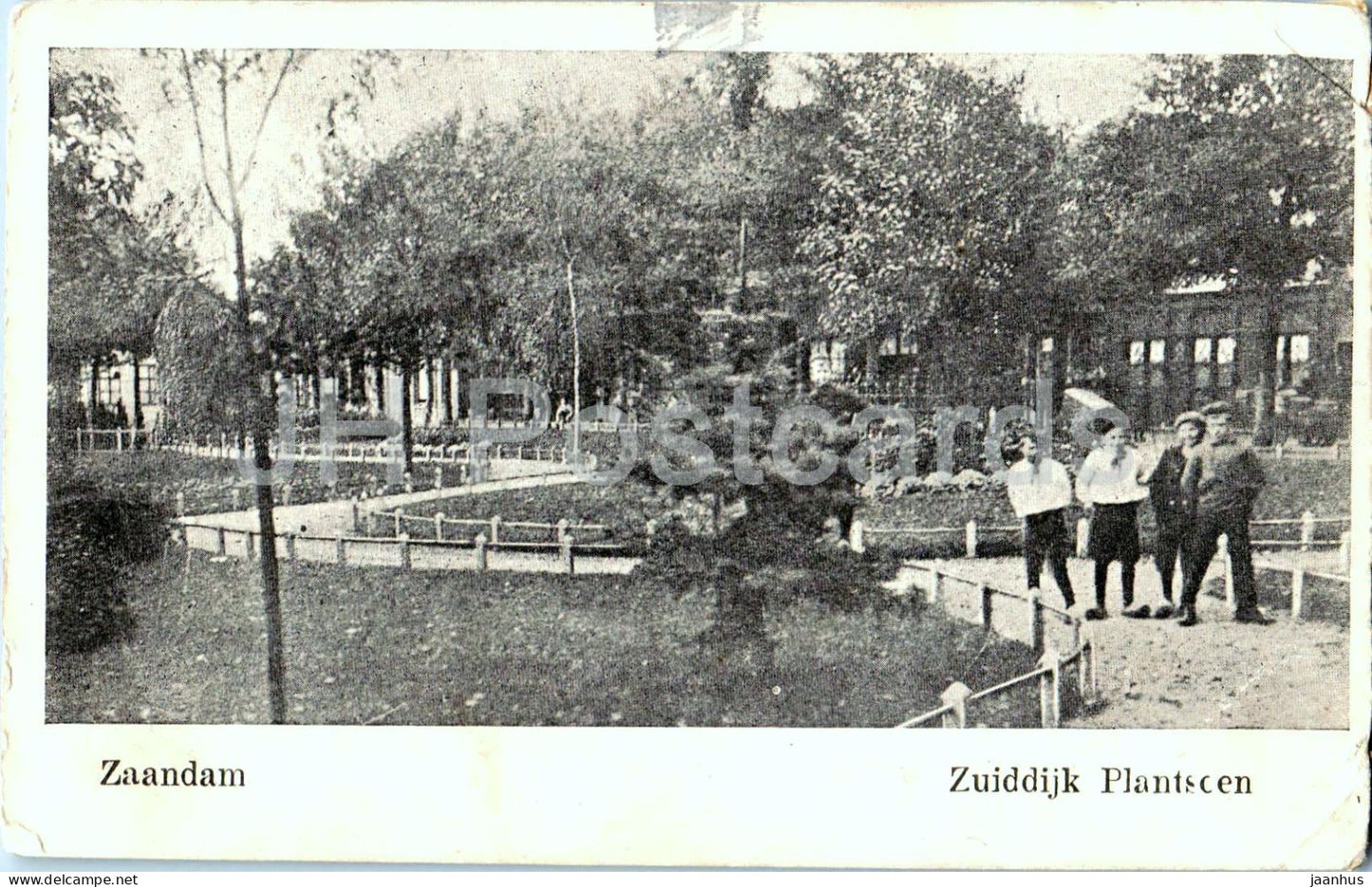 Zaandam - Zuiddijk Plantsoen - park - old postcard - Netherlands - unused - JH Postcards