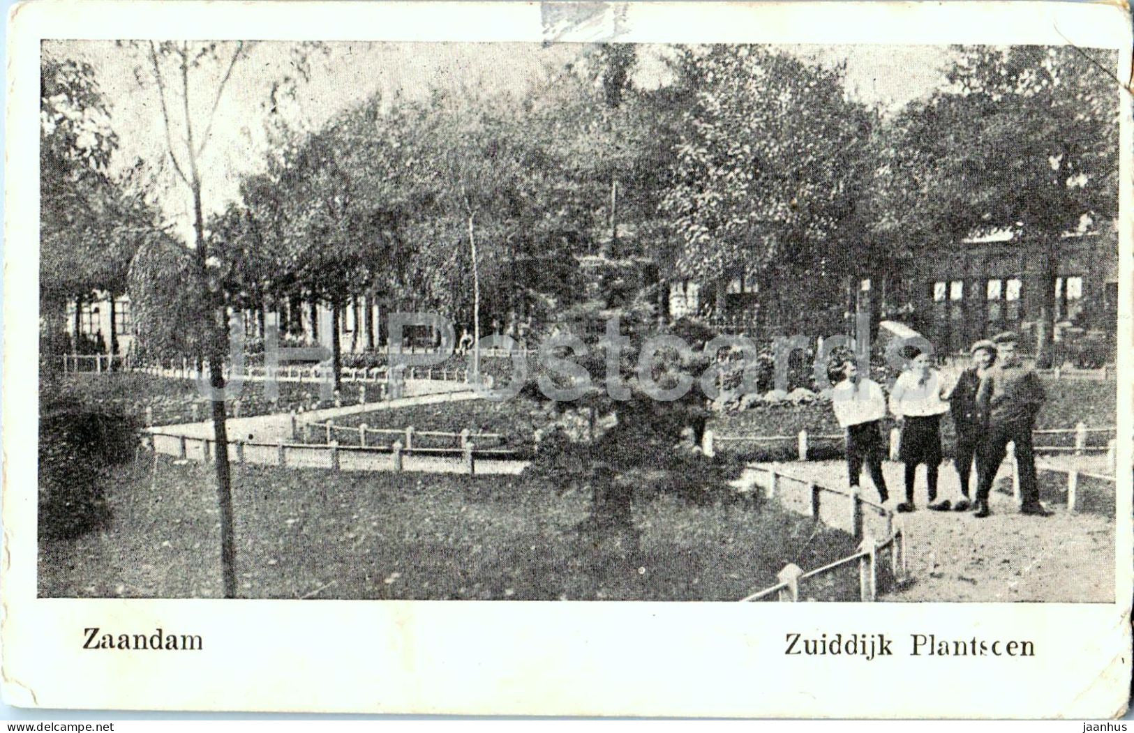 Zaandam - Zuiddijk Plantsoen - park - old postcard - Netherlands - unused - JH Postcards