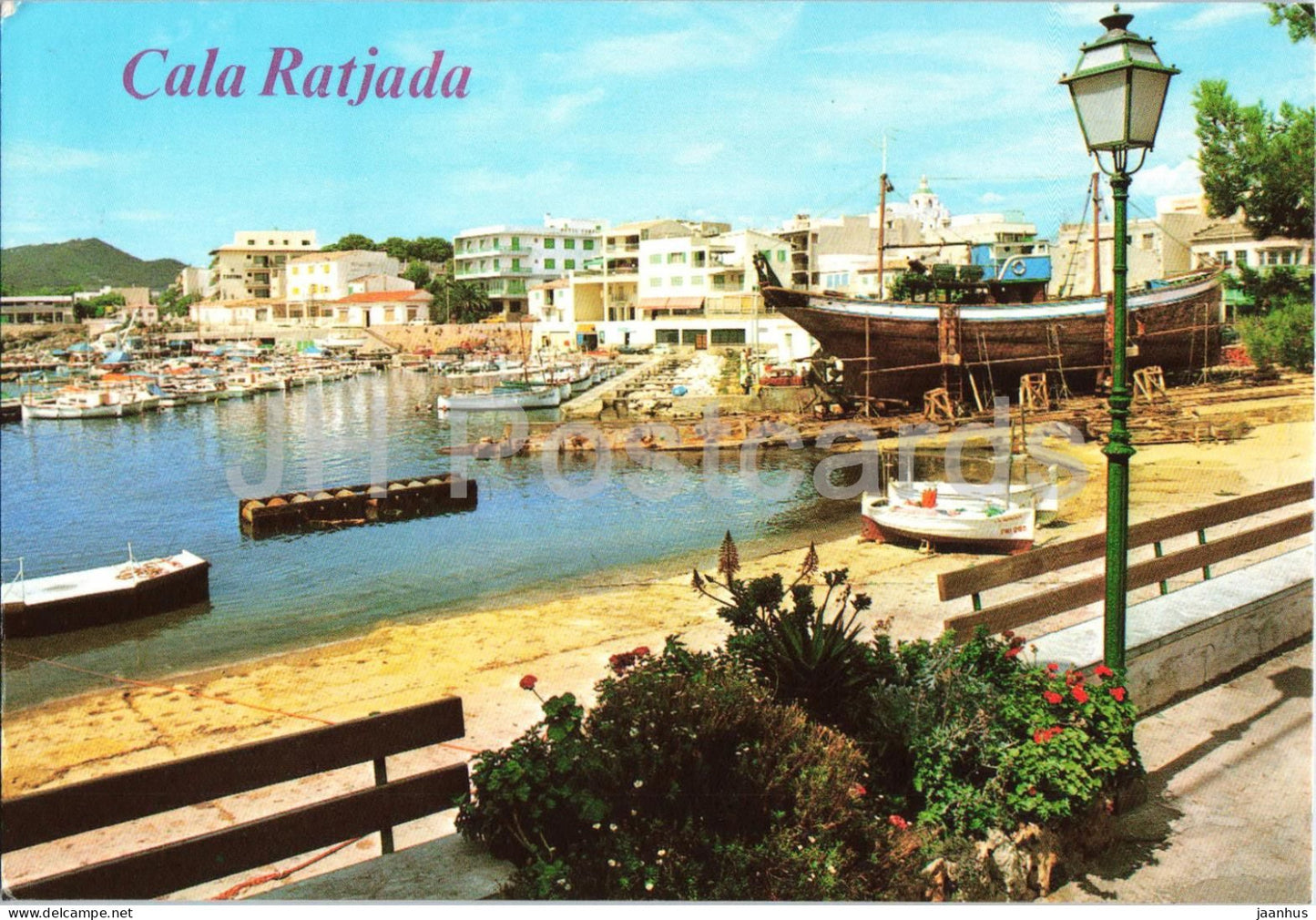 Cala Ratjada Mallorca - harbour - boat - shipyard - ship - promenade - 1215 - Spain - used - JH Postcards