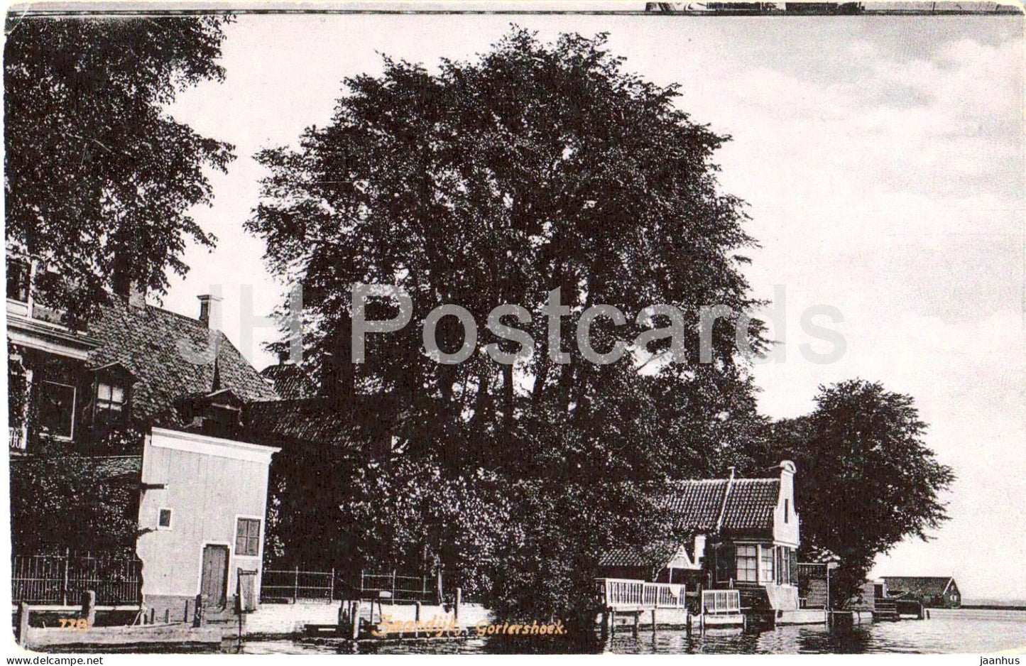 Zaandijk - De Gortershoek - Riverside - 778 - old postcard - Netherlands - unused - JH Postcards