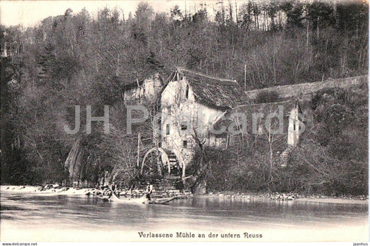 Windisch - Verlassene Muhle an der untern Reuss - watermill - old postcard - 1904 - Switzerland - used - JH Postcards