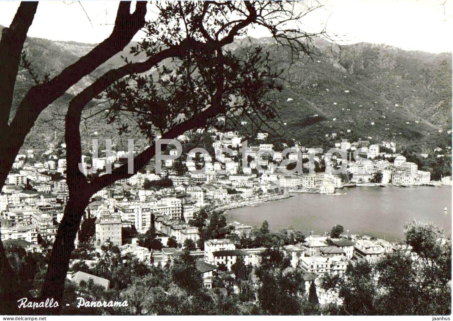 Rapallo - Panorama - coastal town - Ligurian Riviera - bay - seaside cityscape - 039453 - old postcard - Italy - unused - JH Postcards