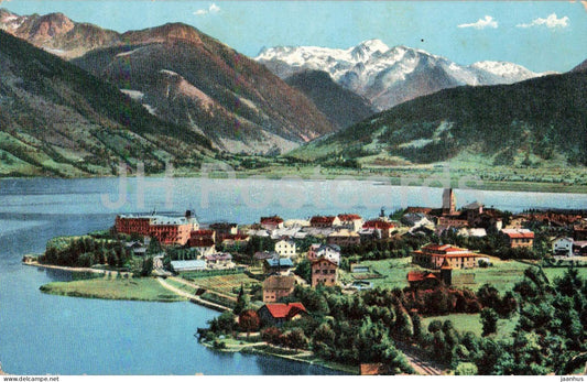 Zell a. See mit Hohe Tauern - panorama - 2708 - old postcard - 1921 - Austria - used - JH Postcards