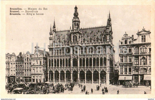 Bruxelles - Brussels - Maison du Roi - King’s House - old postcard - Belgium - unused - JH Postcards