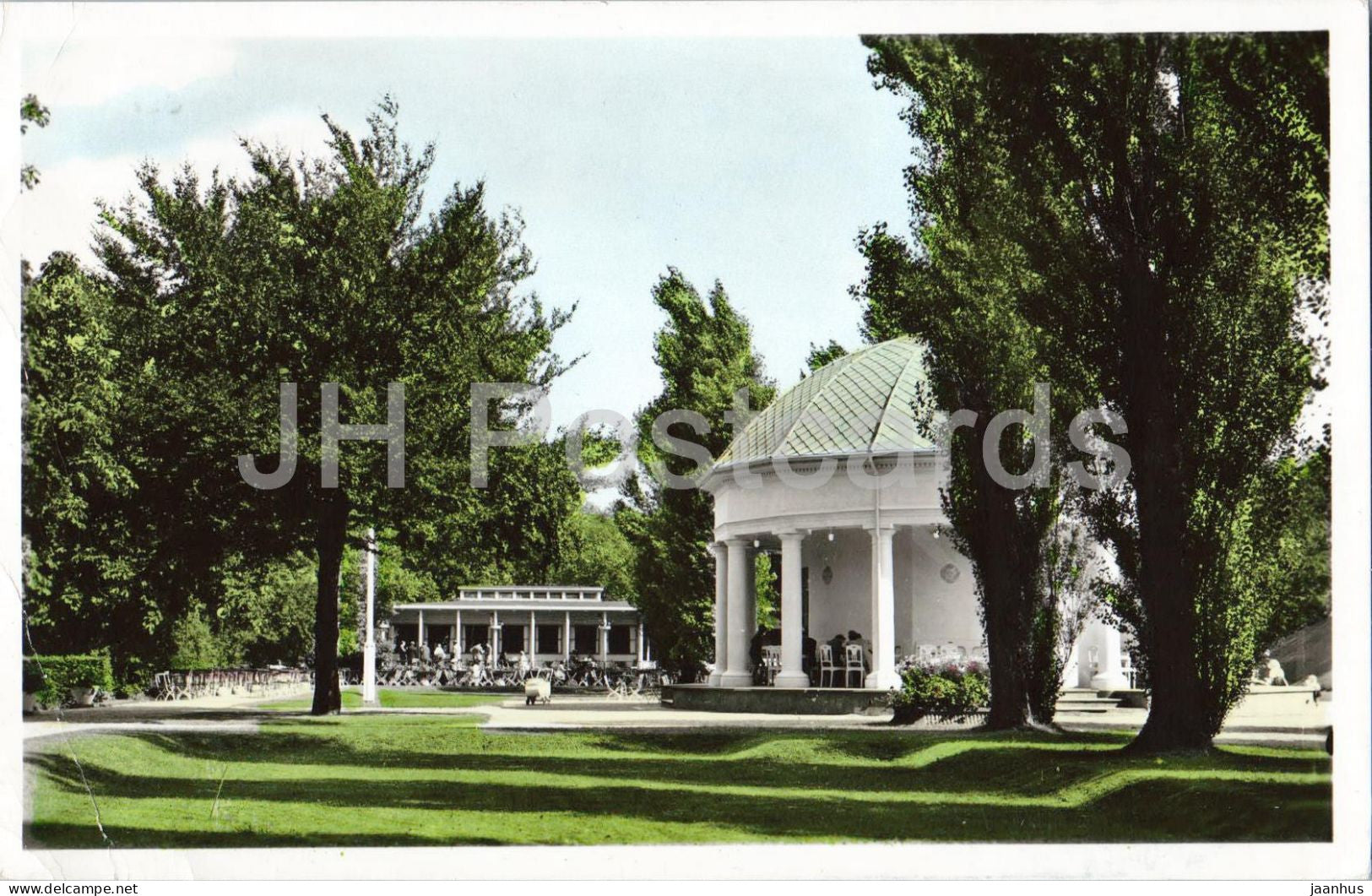 Malmo - Margaretapaviljongen - handkolorerat foto - old postcard - 1956 - Sweden - used - JH Postcards