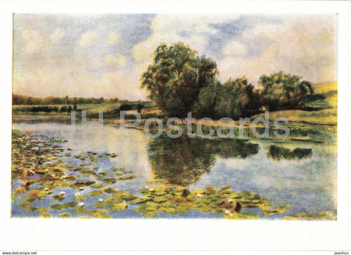 painting by Ilya Ostroukhov - Water Lilies on the Pond - Russian art - 1963 - Russia USSR - unused - JH Postcards