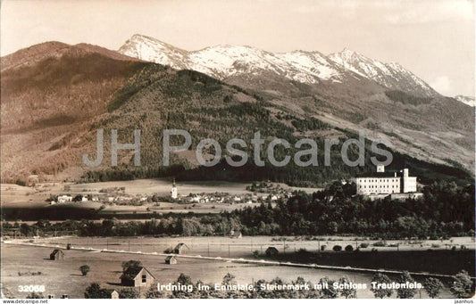Irdning im Ennstale Steiermark mit Schloss Trautenfels - valley - castle - old postcard - 1939 - Austria - used - JH Postcards