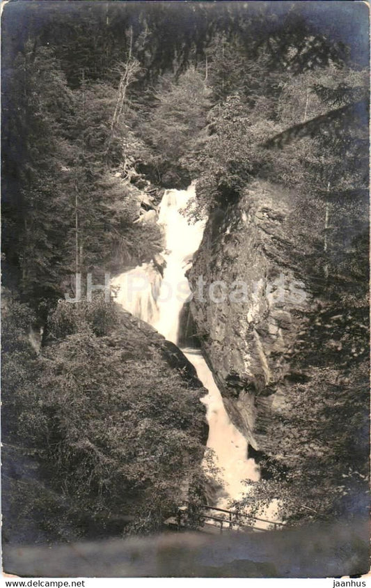 Klinzerschlucht - Wasserfall - waterfall - people - old postcard - 1914 - Austria - used - JH Postcards