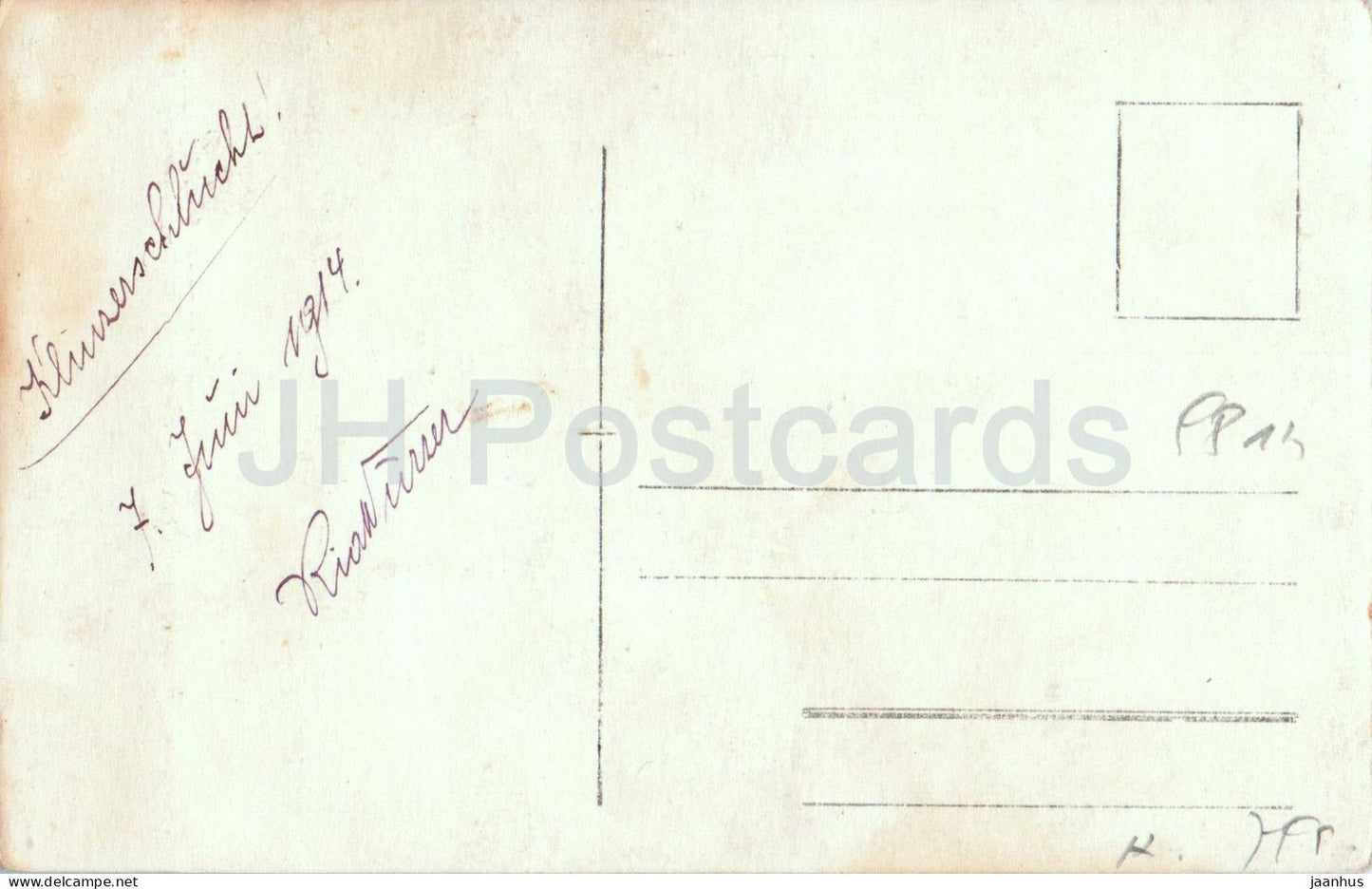 Klinzerschlucht - Wasserfall - cascade - personnes - carte postale ancienne - 1914 - Autriche - utilisé 