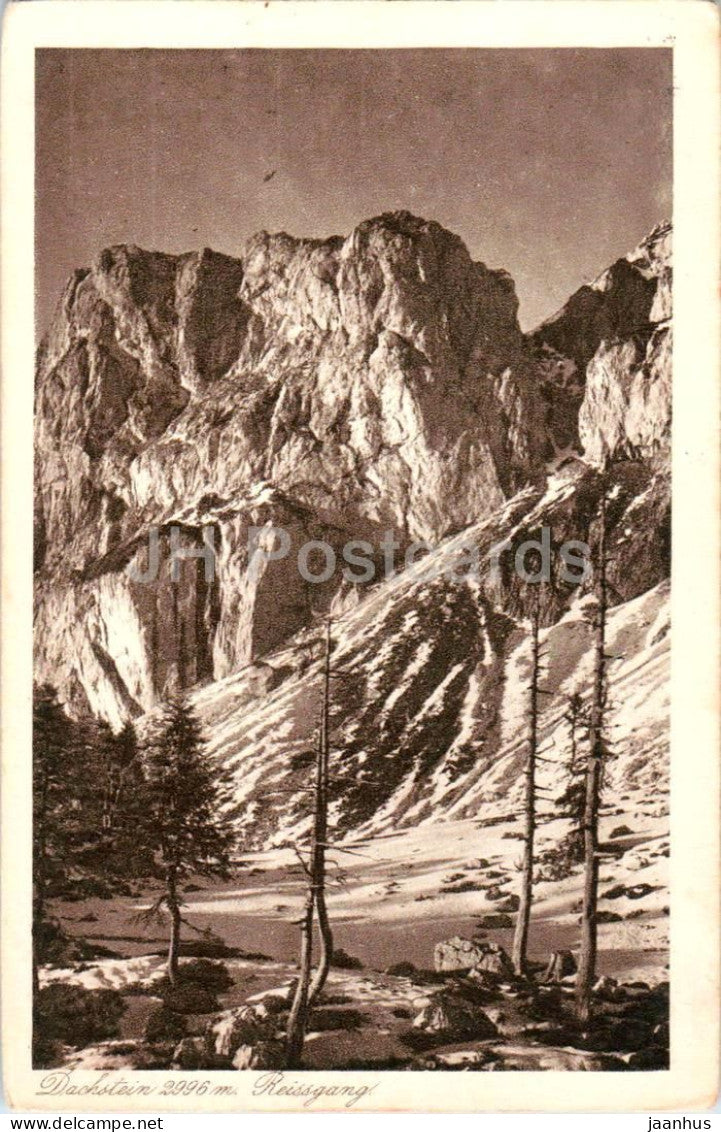Dachstein 2996 m Reissgang - mountains - 1222 - old postcard - 1921 - Austria - used - JH Postcards