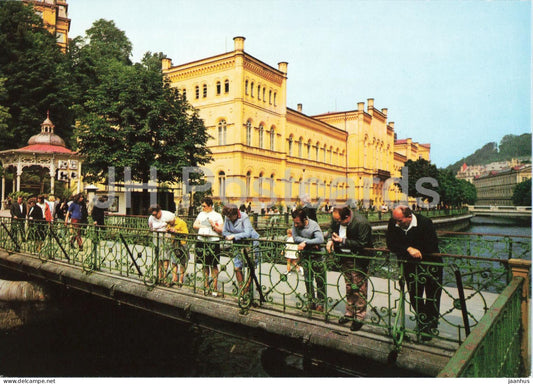 Karlovy Vary - Lazne III - The Baths No III - bridge - Czech Republic - Czechoslovakia - unused - JH Postcards