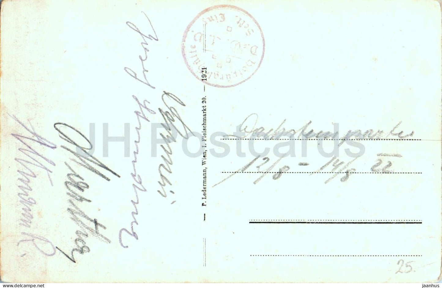 Dachstein 2996 m Reissgang - montagnes - 1222 - carte postale ancienne - 1921 - Autriche - utilisée 