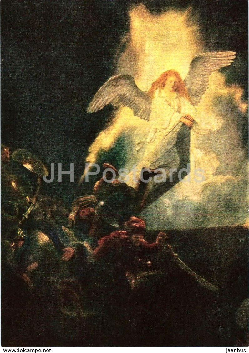 painting by Rembrandt van Rijn - The Resurrection of Christ - Auferstehung - Dutch art - Germany - unused - JH Postcards