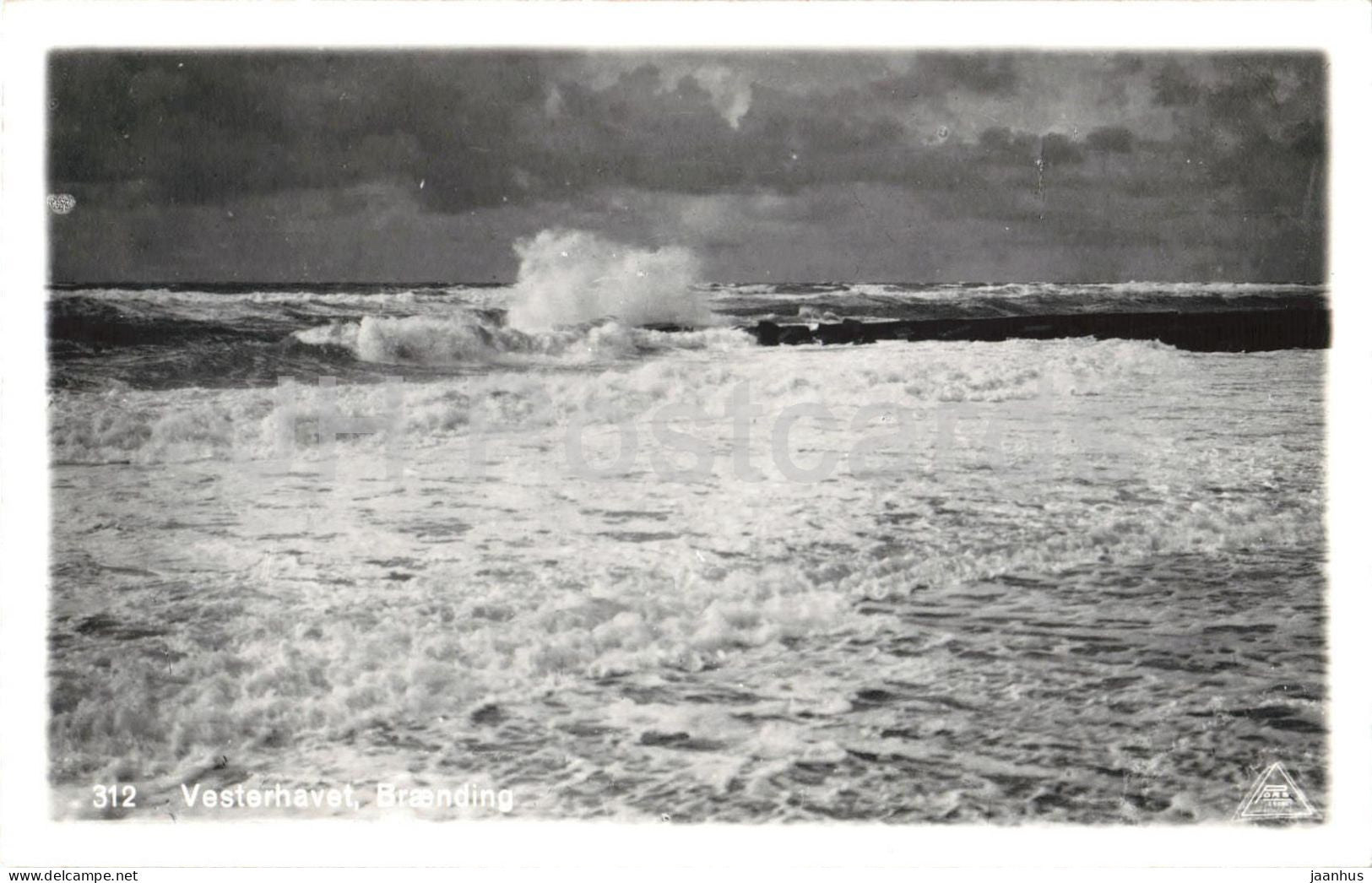 Vesterhavet - Braending - 312 - old postcard - Denmark - unused - JH Postcards