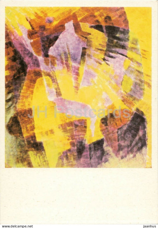 painting by Felix Goll - Oktoberstimmung - October Mood - Swiss art - 1972 - Switzerland - unused - JH Postcards