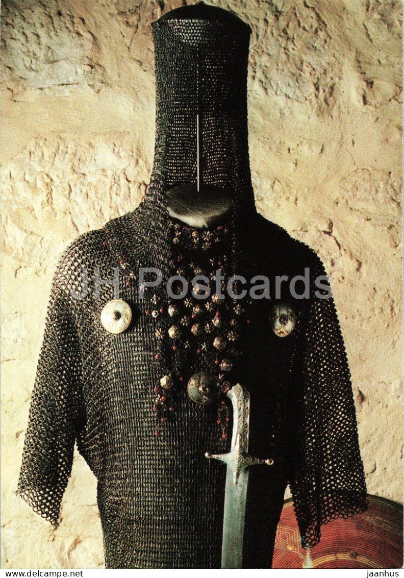 mail shirt with helmet coif - Kasseler Turkenbeute - Kettenhemd - 16th-17th century - military - Germany - unused - JH Postcards