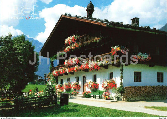 Grusse aus Tirol - Hof im Blumenschmuck am Achensee - Herz der Alpen - architecture - 18641 - 1994 - Austria - used - JH Postcards
