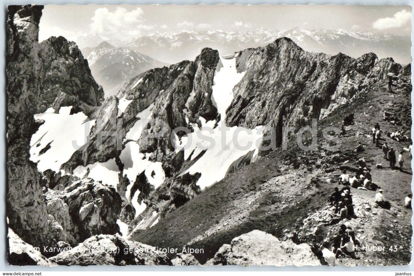 Im Karwendel gegen Tiroler Alpen - Alps - mountais - old postcard - 1967 - Germany - used - JH Postcards