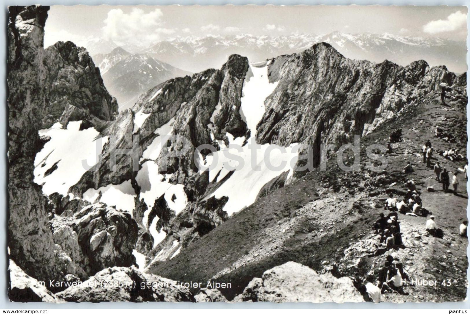 Im Karwendel gegen Tiroler Alpen - Alps - mountais - old postcard - 1967 - Germany - used - JH Postcards