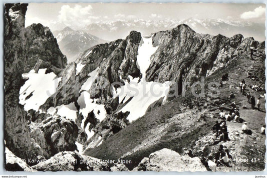 Im Karwendel gegen Tiroler Alpen - Alps - mountais - old postcard - 1967 - Germany - used - JH Postcards