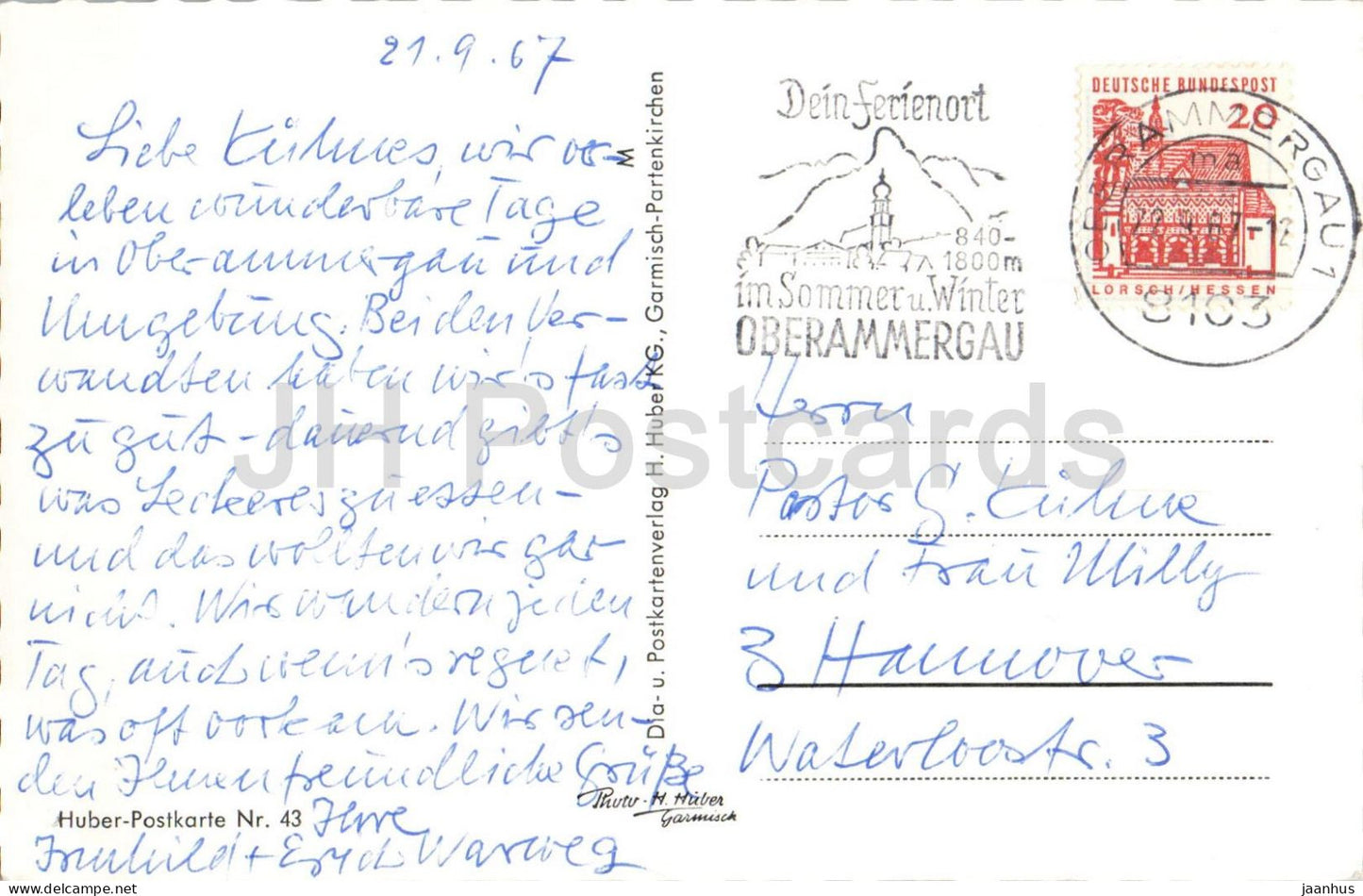 Im Karwendel gegen Tiroler Alpen - Alpen - Gebirge - alte Postkarte - 1967 - Deutschland - gebraucht