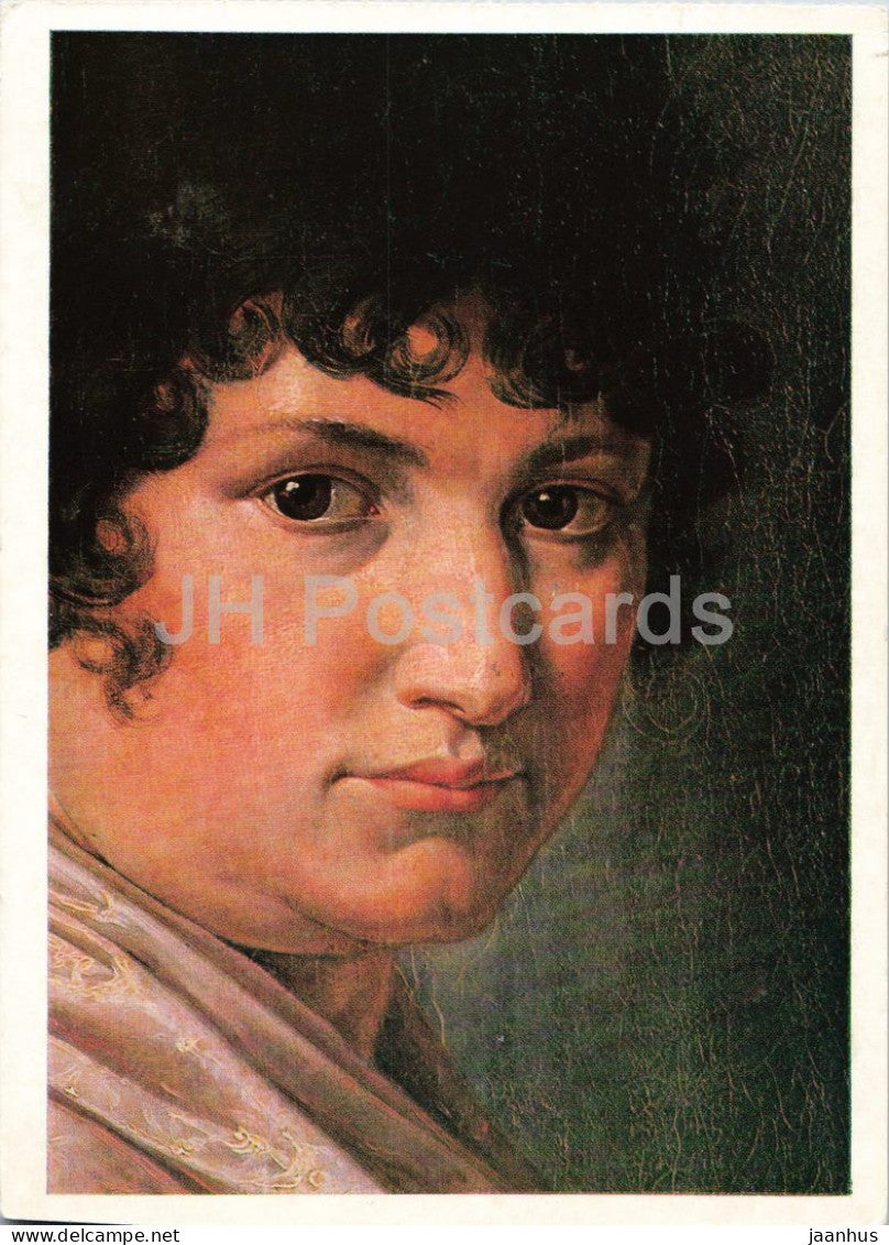 painting by Philipp Otto Runge - Portrait of Pauline Runge - Bildnis Pauline Runge - German art - Germany DDR - unused - JH Postcards