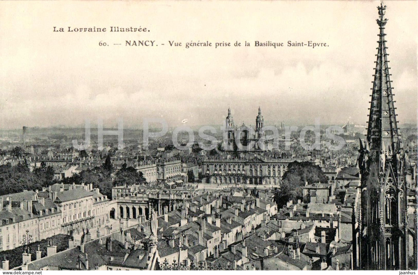 Nancy - Vue generale prise de la Basilique Saint-Epvre - 60 - old postcard - France - unused - JH Postcards